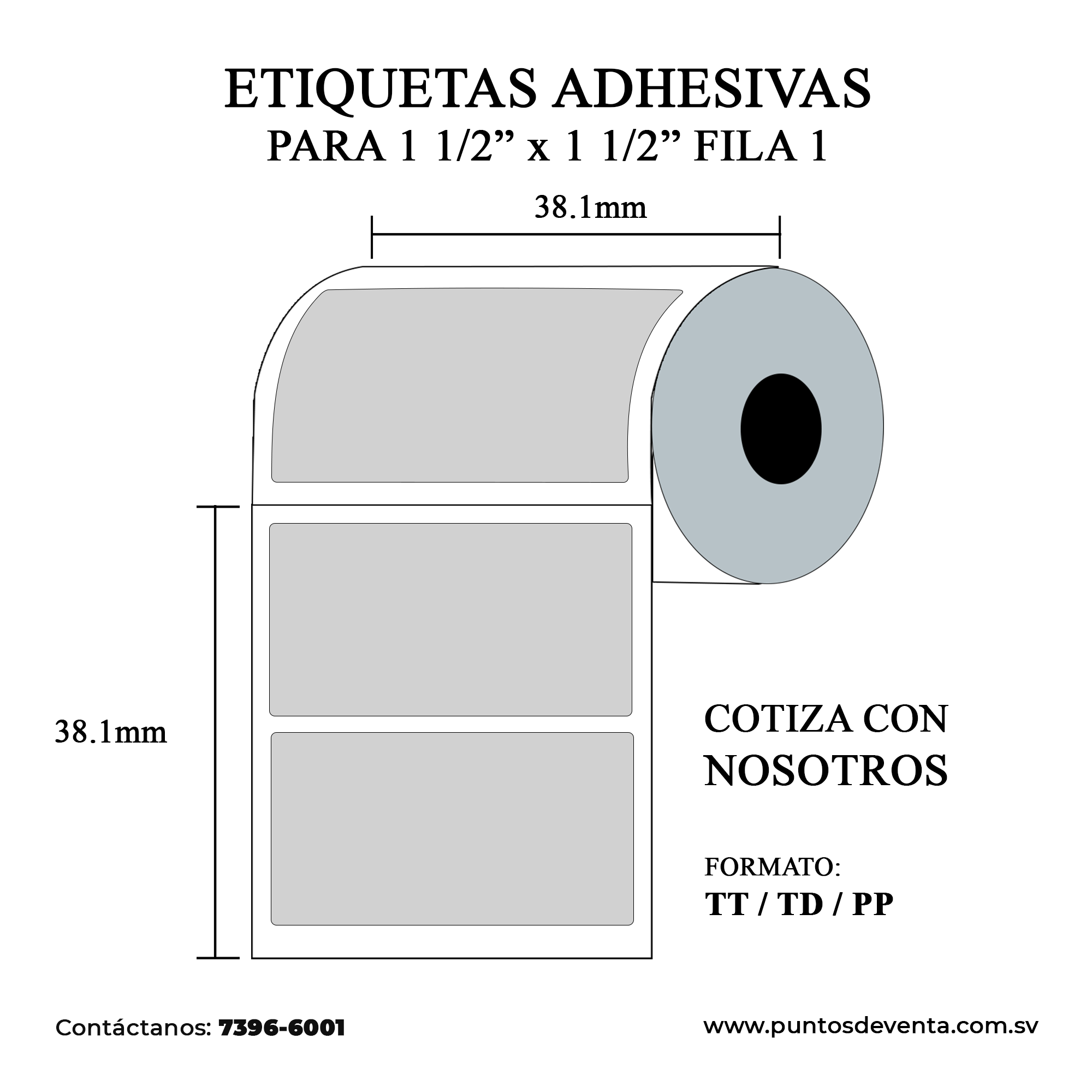 Etiqueta Adhesiva 1 1/2