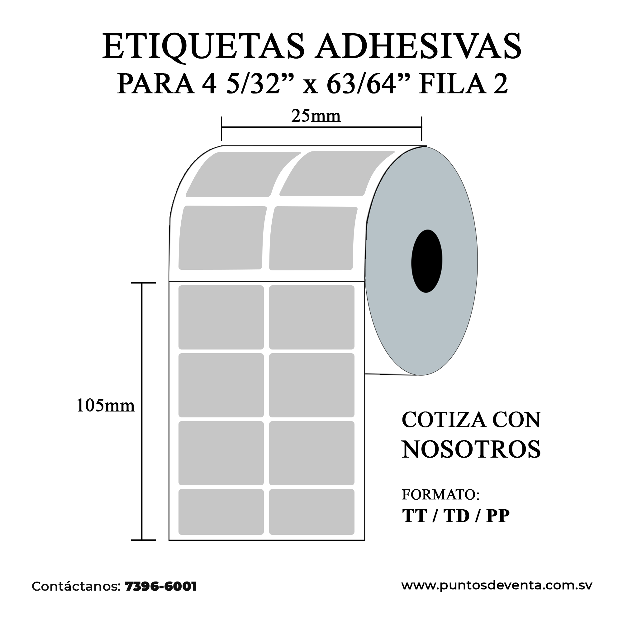 Etiqueta Adhesiva 4 5/32