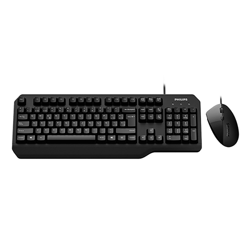 Combo Mouse y Teclado negro Philips