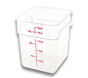 Recipiente Cuadrado de Policarbonato 18 qt