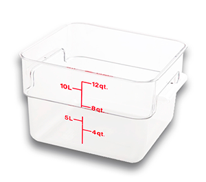 Recipiente Cuadrado de Policarbonato 12 qt
