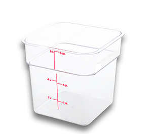 Recipiente Cuadrado de Policarbonato 6 qt